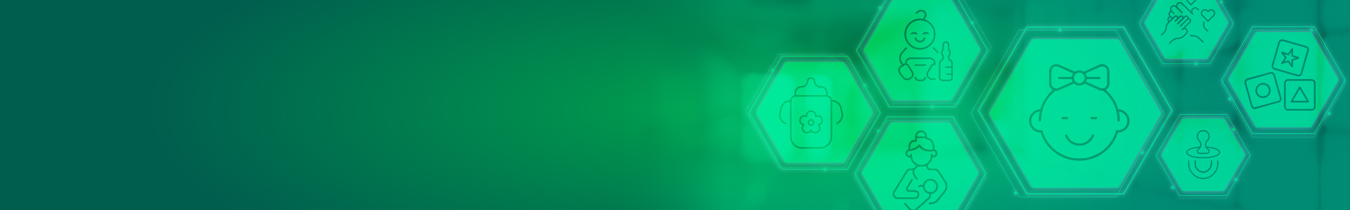 Pediatric icons on green medical background